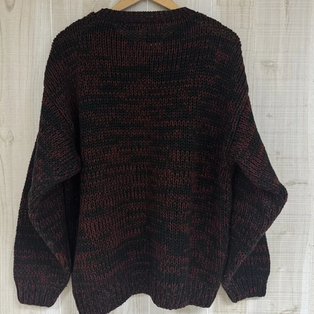 K.‎ Cosa 3D Geometric Knit Crewneck Sweater Mens VTG 90s GrandpaCore Sz M